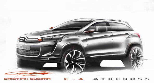 Citroen C4 Aircross - bočná kresba